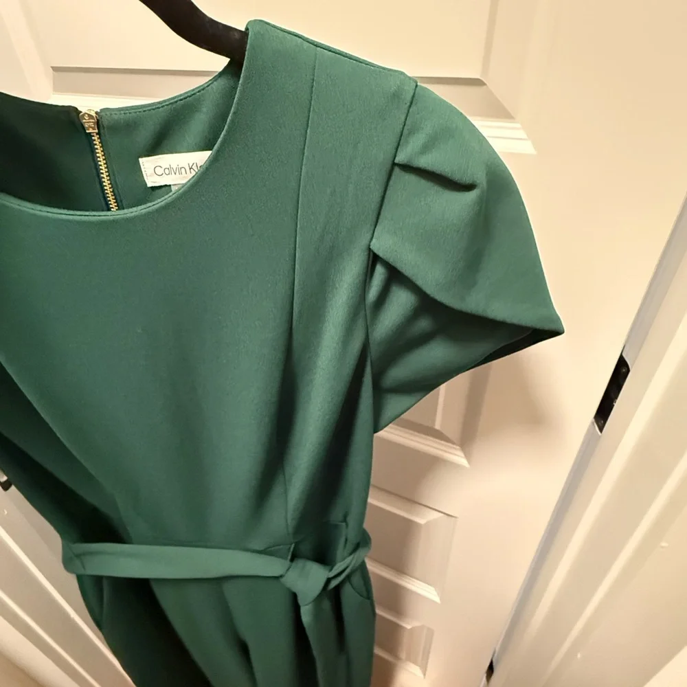 Calvin Klein Dark Green Women's Short Sleeve Jumpsuit - Picture 5 of 6